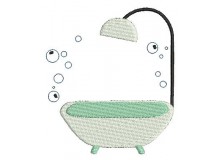 Stickdatei - Hundesalon Badewanne